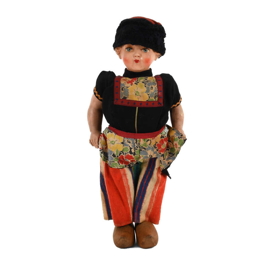 WWII Mechanical Walking Dutch Girl Doll-1