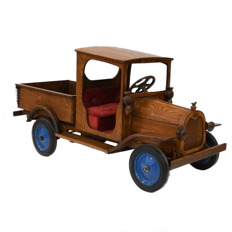 Antique Life-Size Wooden Oak Model T Toy Truck-6