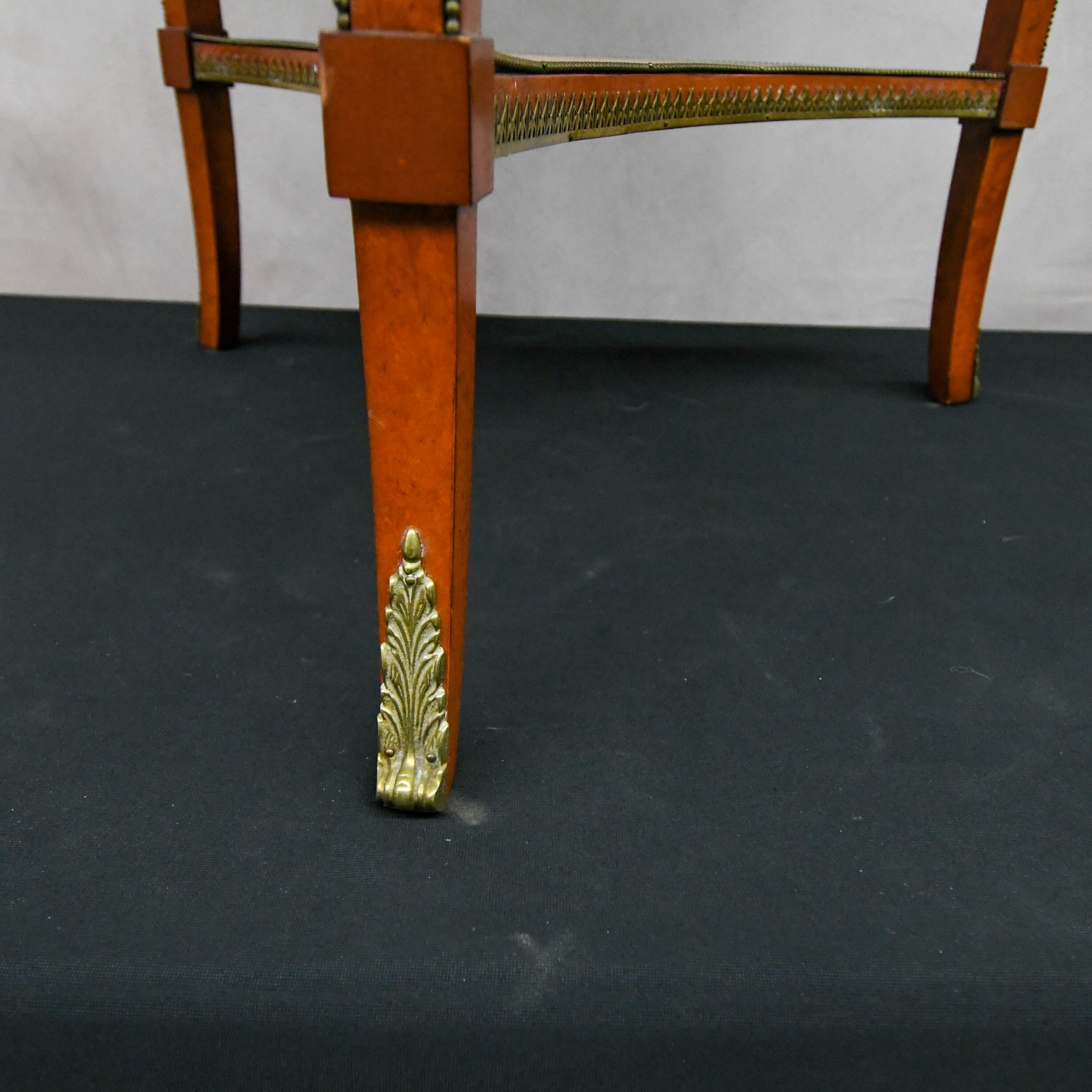 Pair of John Widdicomb Egyptian Revival Round Wood Side Tables-6