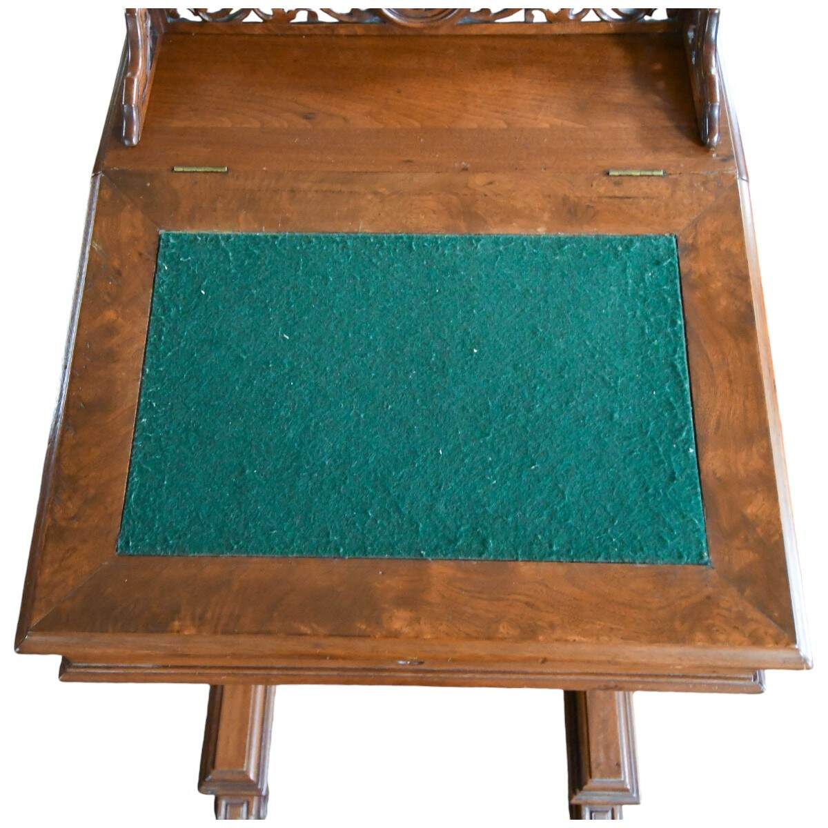 Antique Green Top Davenport Desk-10