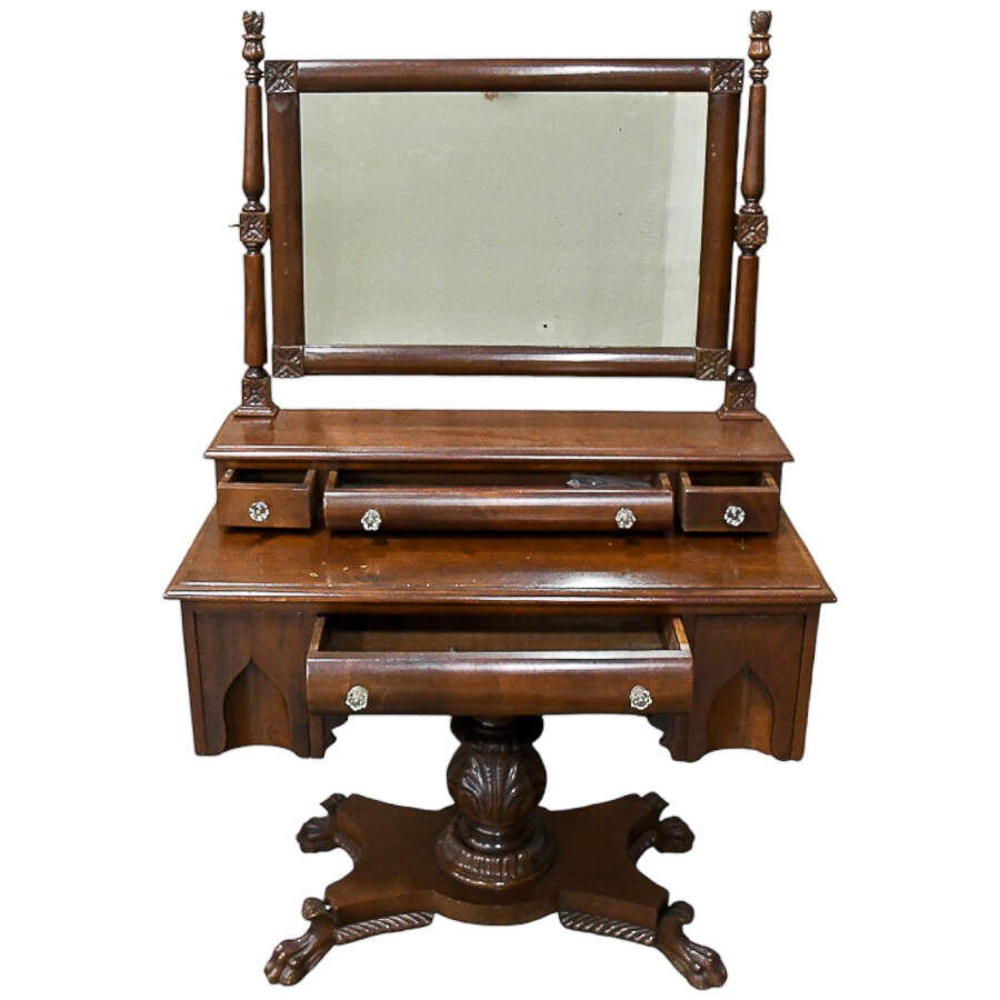 Antique Victorian Empire Desk-2