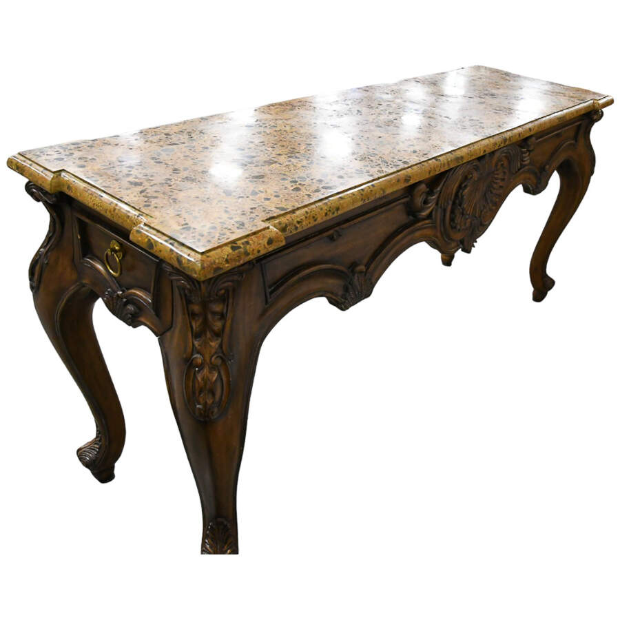 Maitland Smith Stone Top Console Table-8
