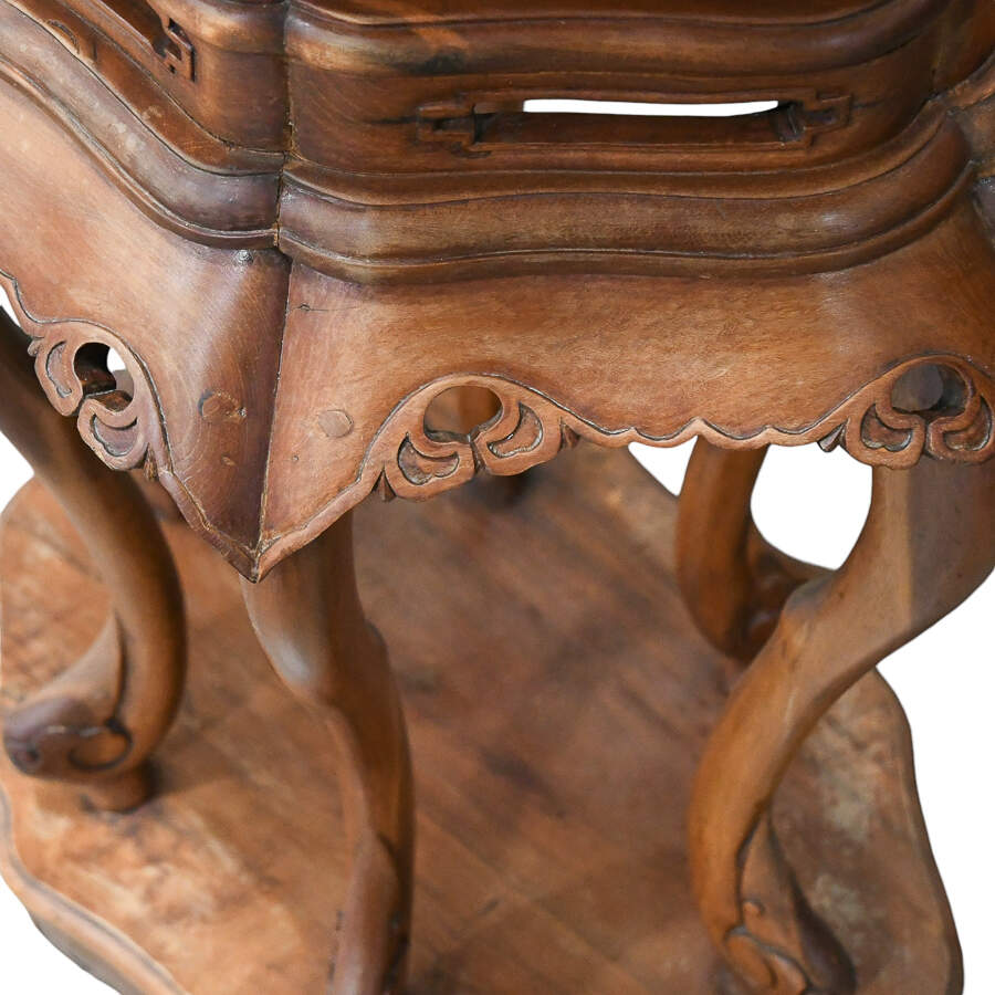 Chinese Ming-Style Hardwood Side Table Stand-9