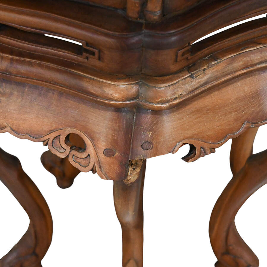 Chinese Ming-Style Hardwood Side Table Stand-8