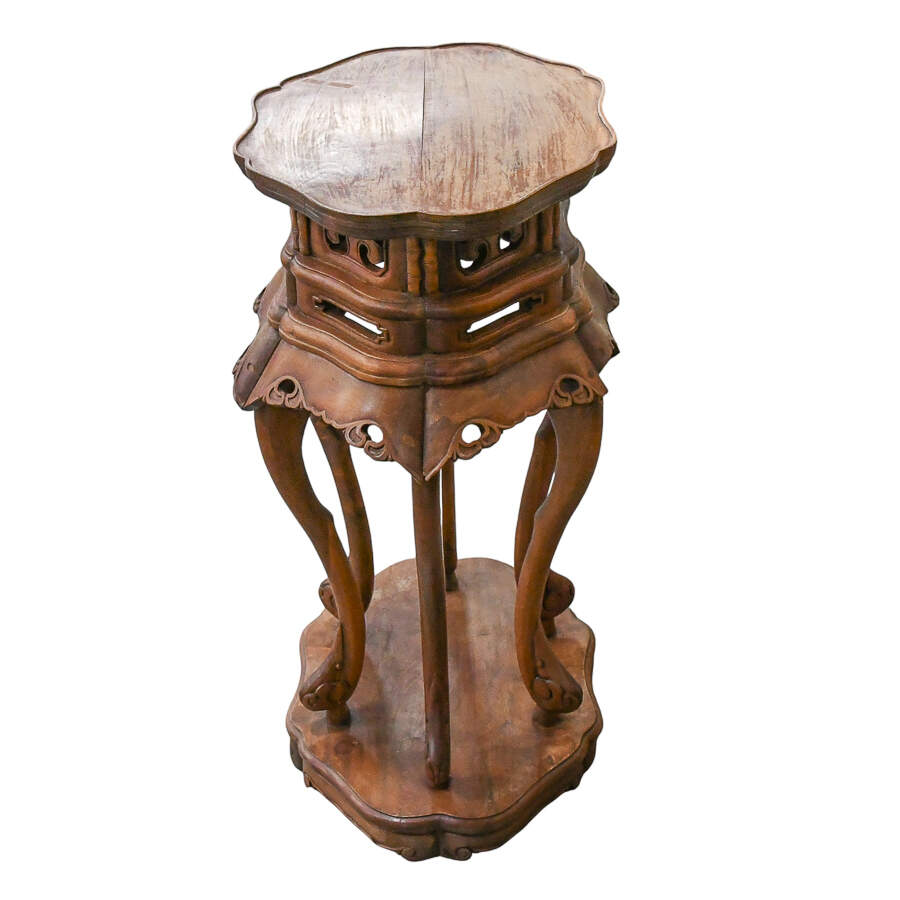Chinese Ming-Style Hardwood Side Table Stand-6