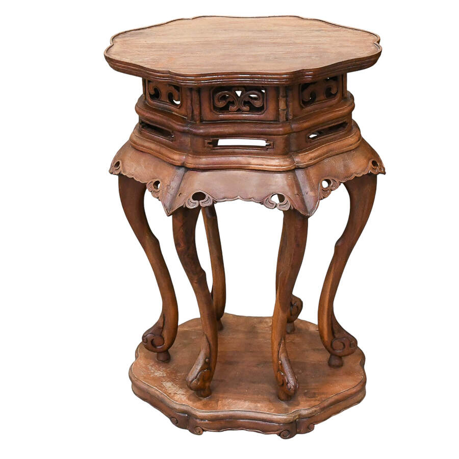 Chinese Ming-Style Hardwood Side Table Stand-1