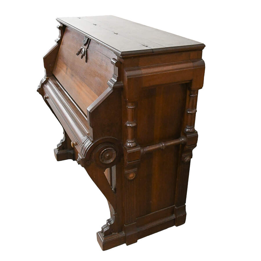 Antique Victorian Piano Top Secretary Desk-15