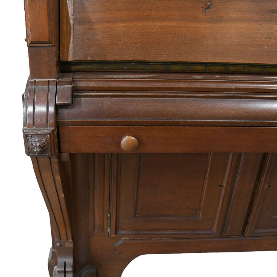 Antique Victorian Piano Top Secretary Desk-11