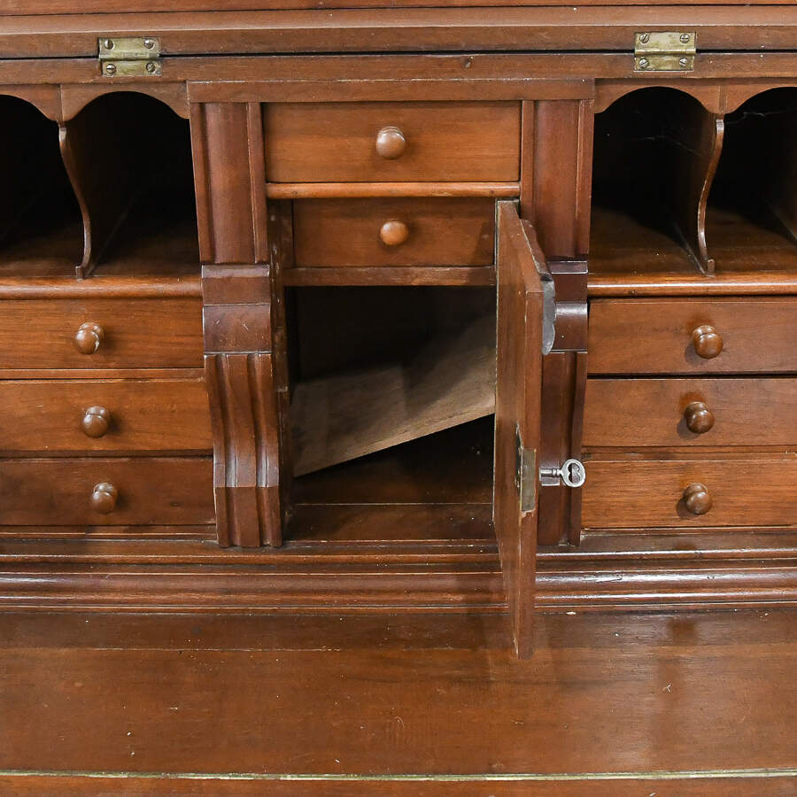 Antique Victorian Piano Top Secretary Desk-8