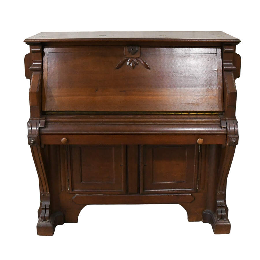 Antique Victorian Piano Top Secretary Desk-1