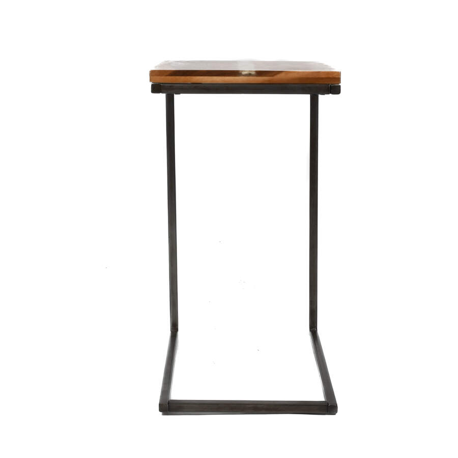 Walnut and Inlaid Pebbles Sofa Table-2