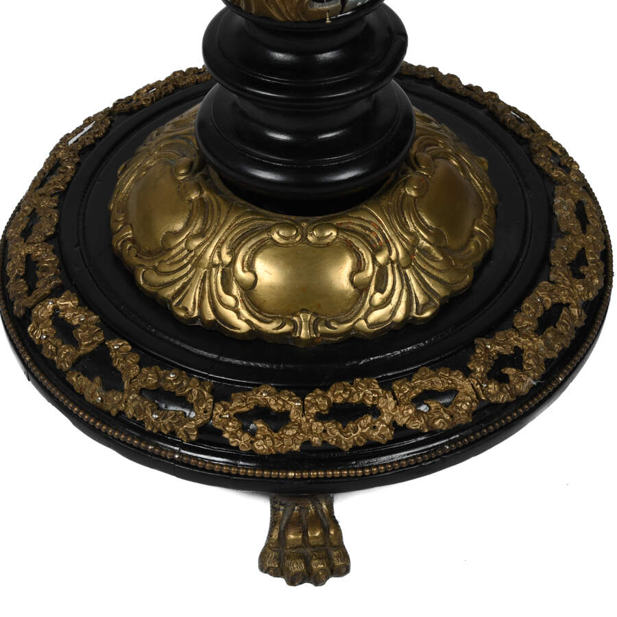 Antique French Dore Bronze and Marble Top Pedestal Table-3