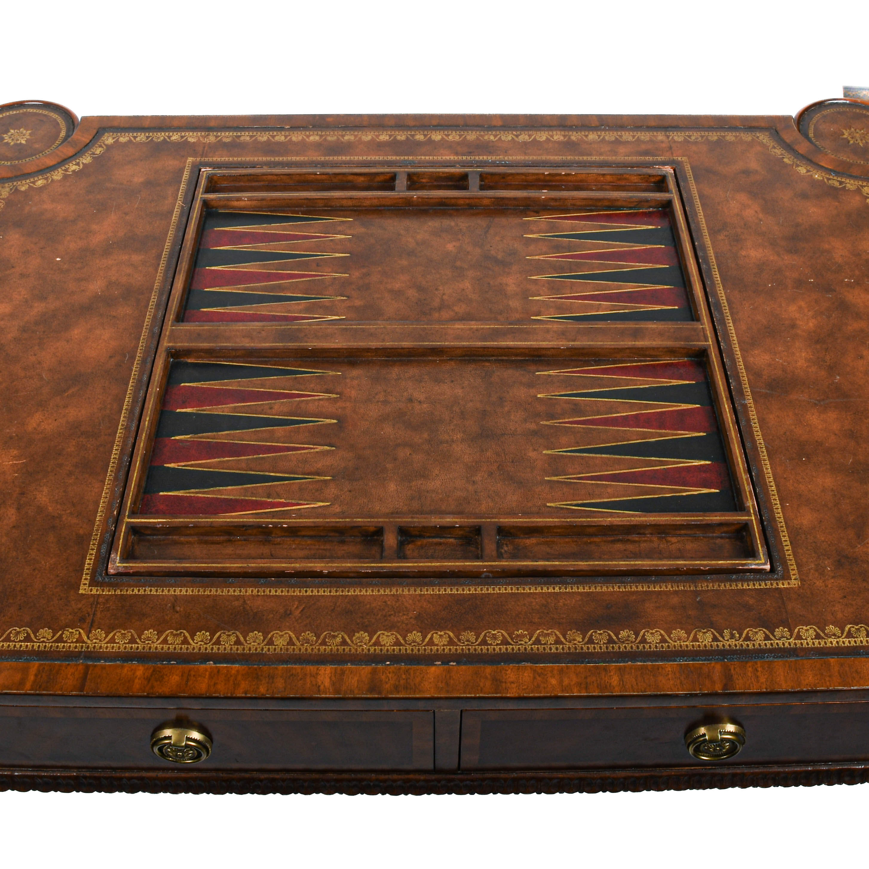 Maitland Smith Mahogany Game Table-7