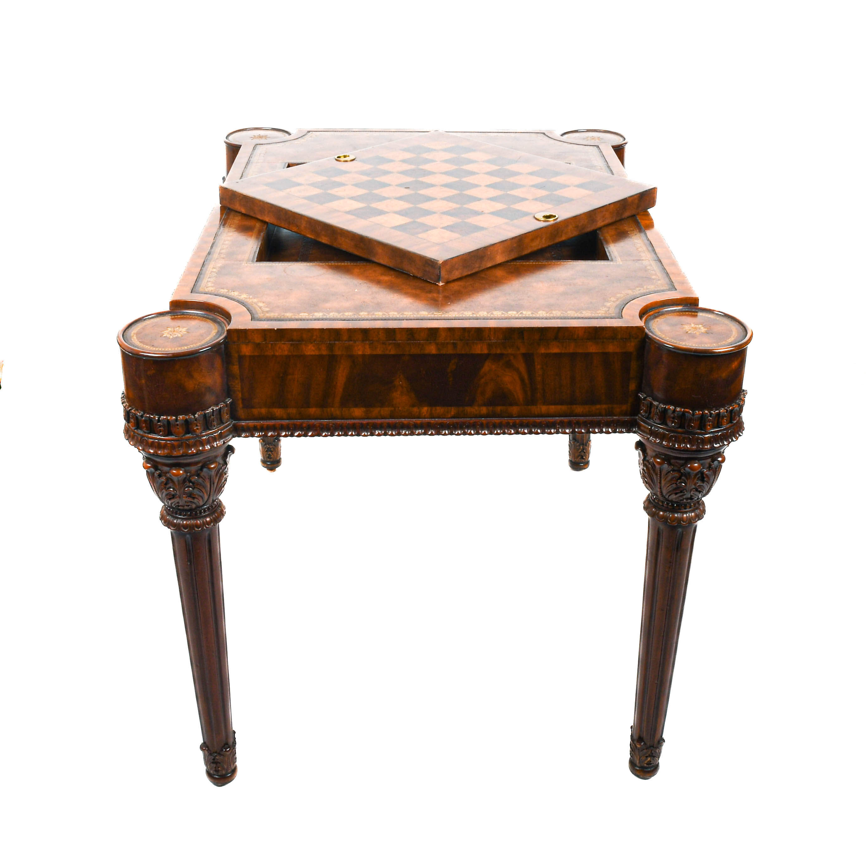 Maitland Smith Mahogany Game Table-6