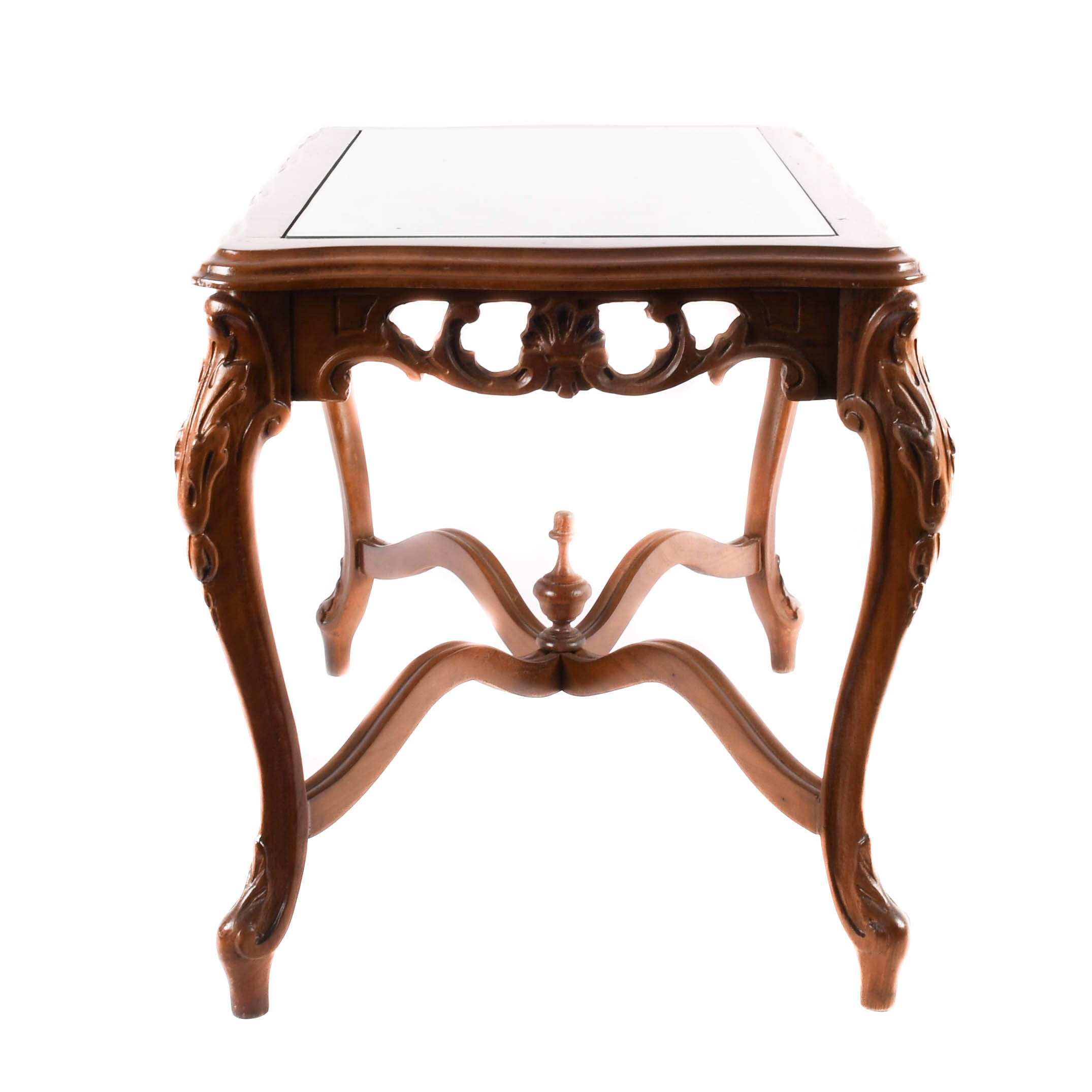 Hand-Carved Walnut Side Table-5