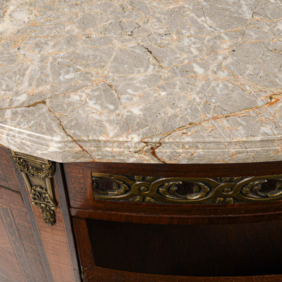 French Marble Top Demilune Chest with Ormolu Mounts-4