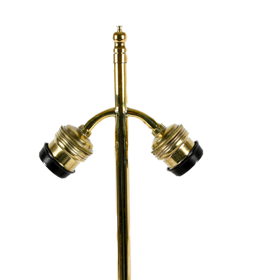 Mid-Century Modern Black and Gold Skyscraper Form Lamp-2