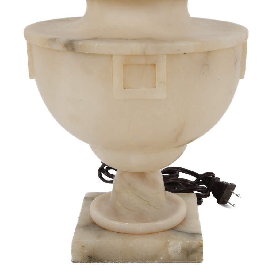 Antique Classical Alabaster Urn Shaped Table Lamp-5