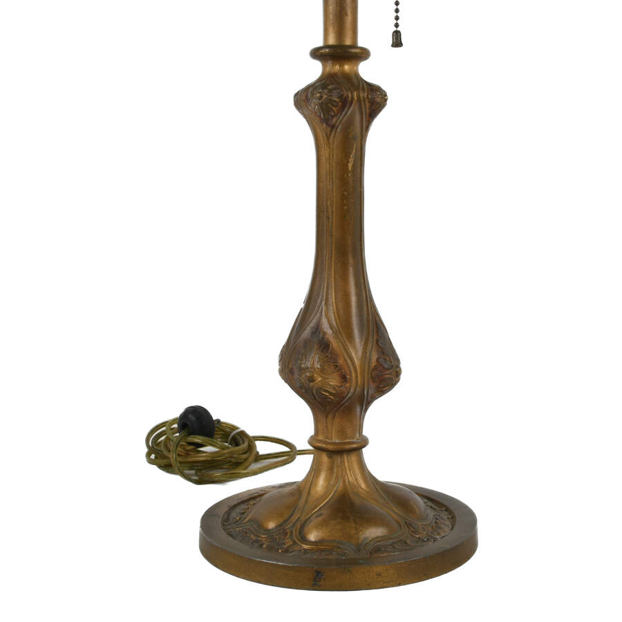 Antique Two-Light Stained Glass Table Lamp Base-5