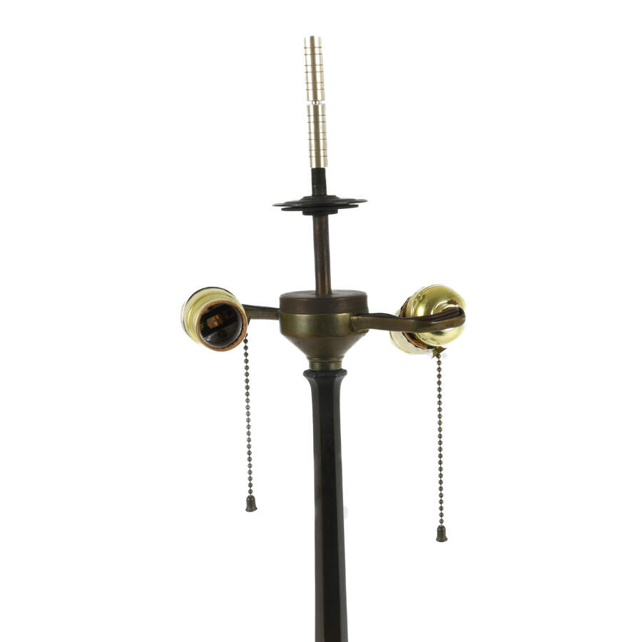 Antique Neo-Classical Bronze Cherub Motif Table Lamp-2