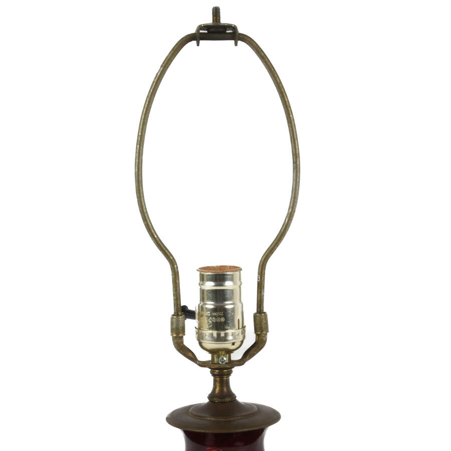 Japanese Pigeon Blood Ginbari Enamel Table Lamp-4