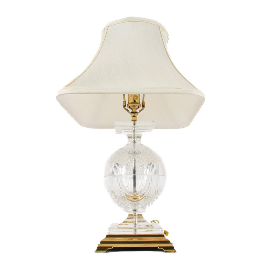 Crystal and Brass Table Lamp-3