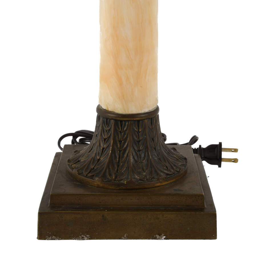Alabaster Corinthian Column Table Lamp-4