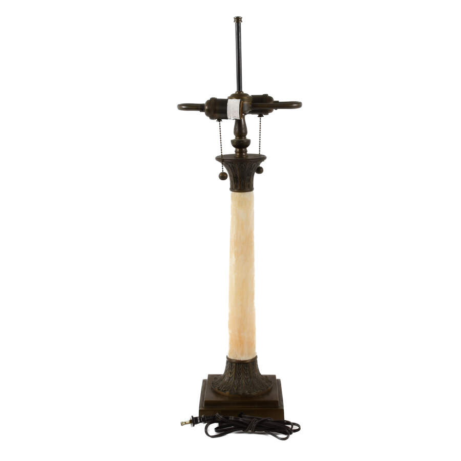 Alabaster Corinthian Column Table Lamp-3
