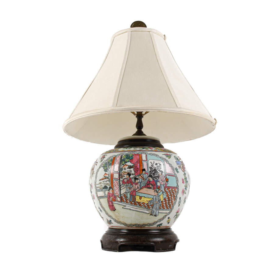 Chinese Rose Verte Table Lamp-5