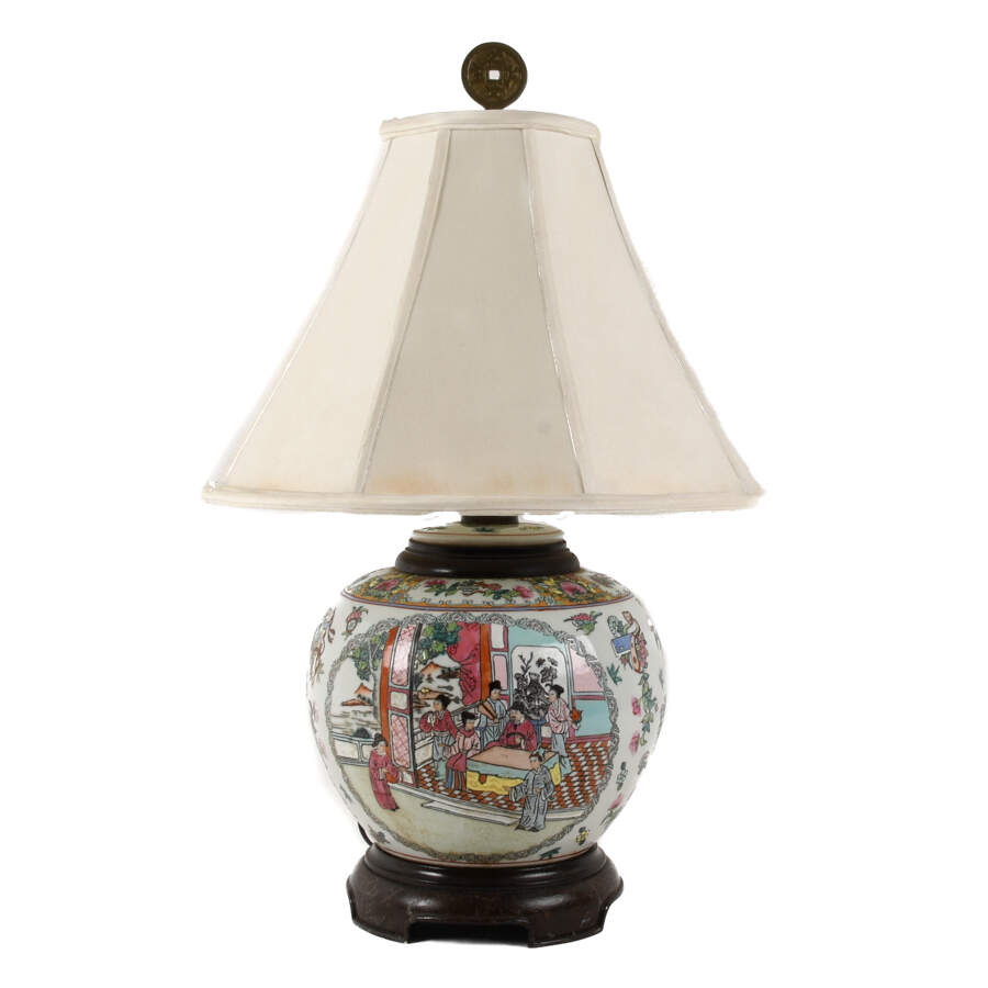 Chinese Rose Verte Table Lamp-1