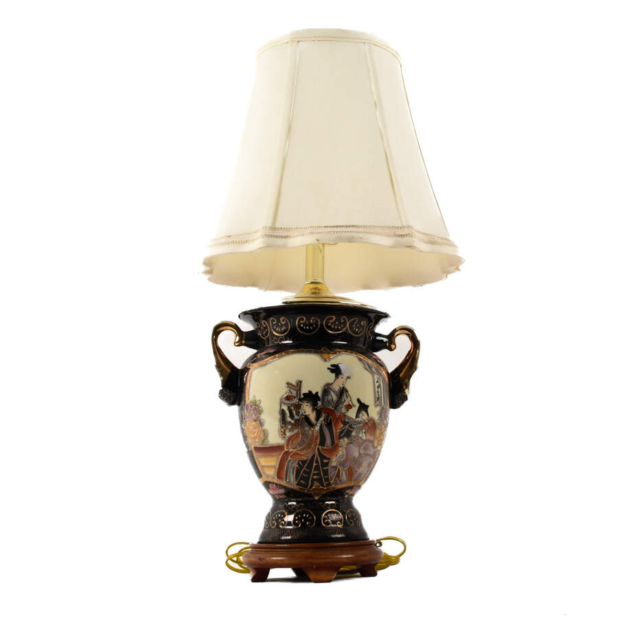 Electrified Satsuma Urn Lamp-5