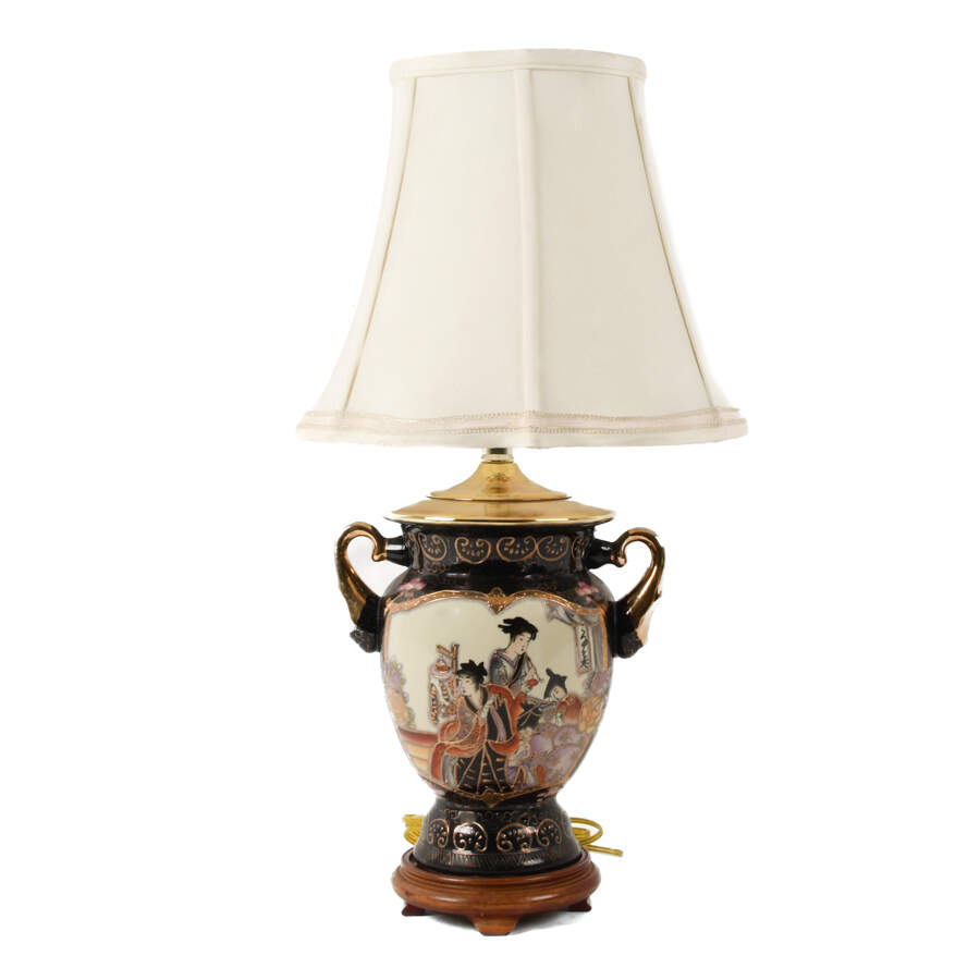Electrified Satsuma Urn Lamp-1