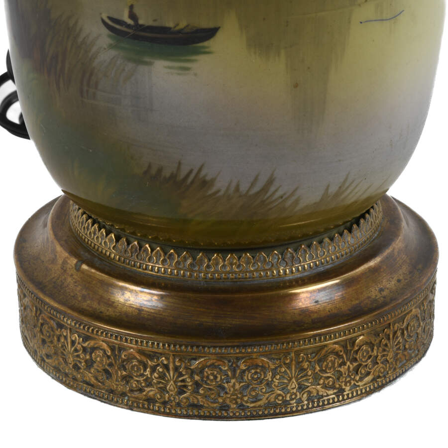 Nippon Hand-Painted Landscape Table Lamp-4
