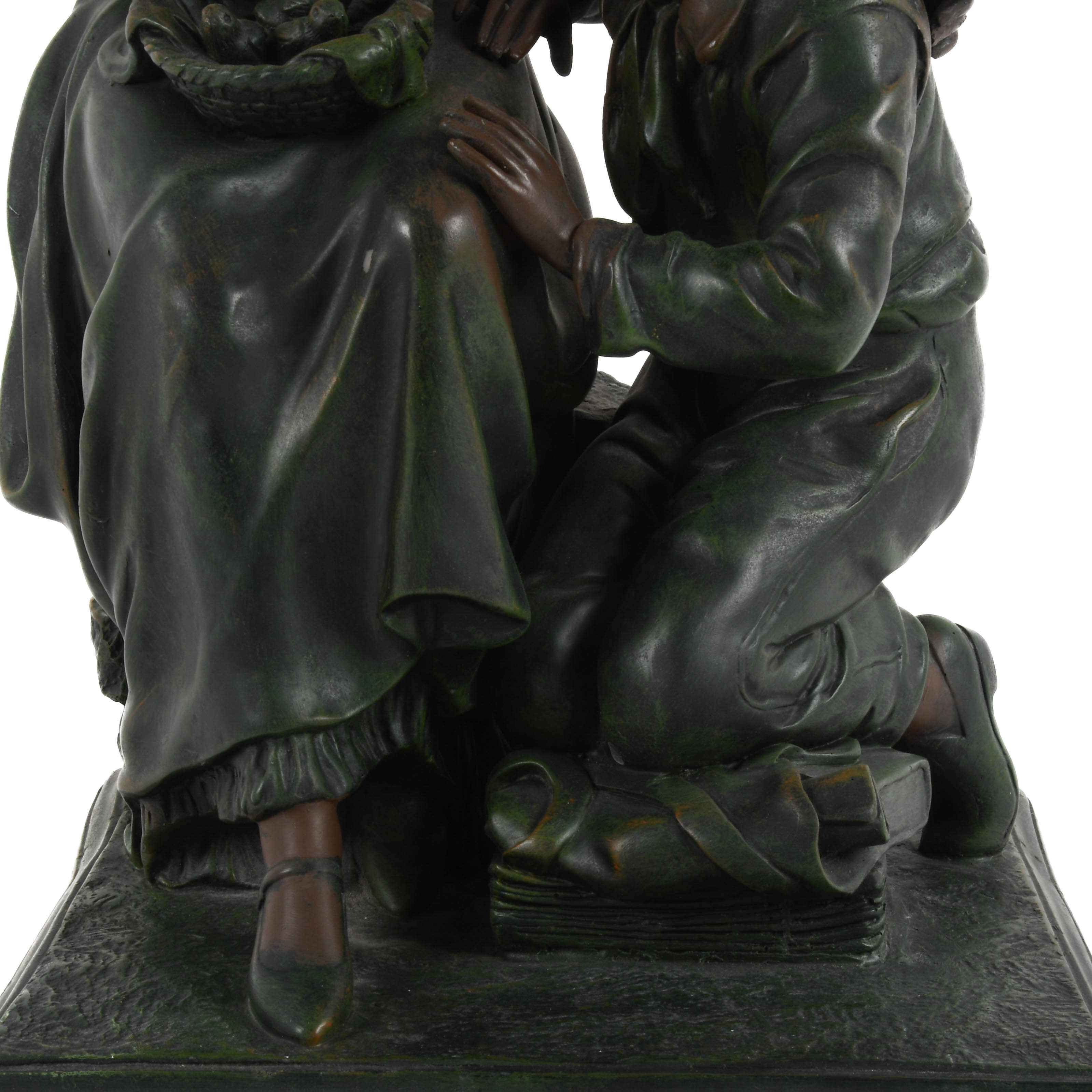 Art Nouveau-Style Resin Figural Lamp After Aguste Moreau-2