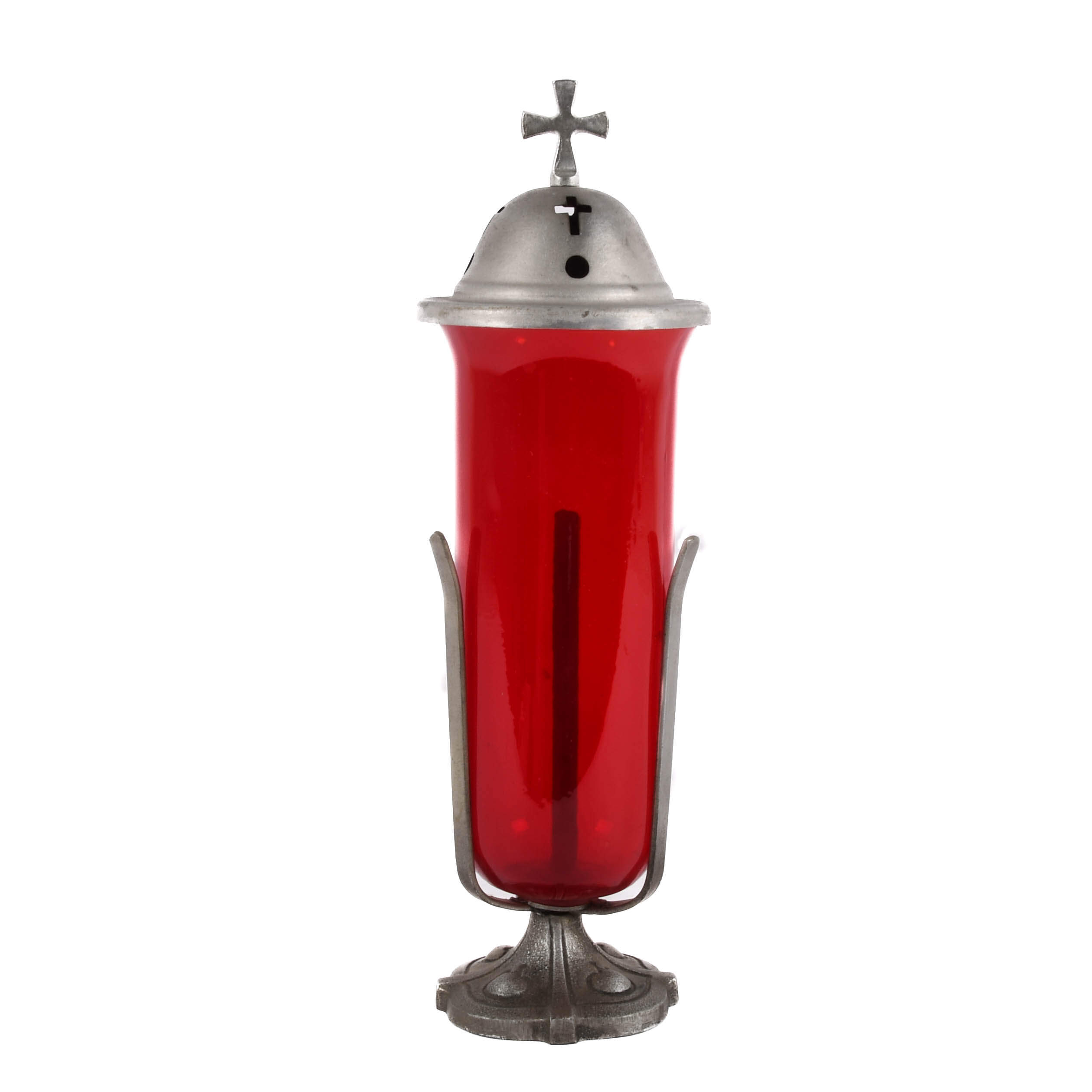 Red Glass Sanctuary Lamp-1