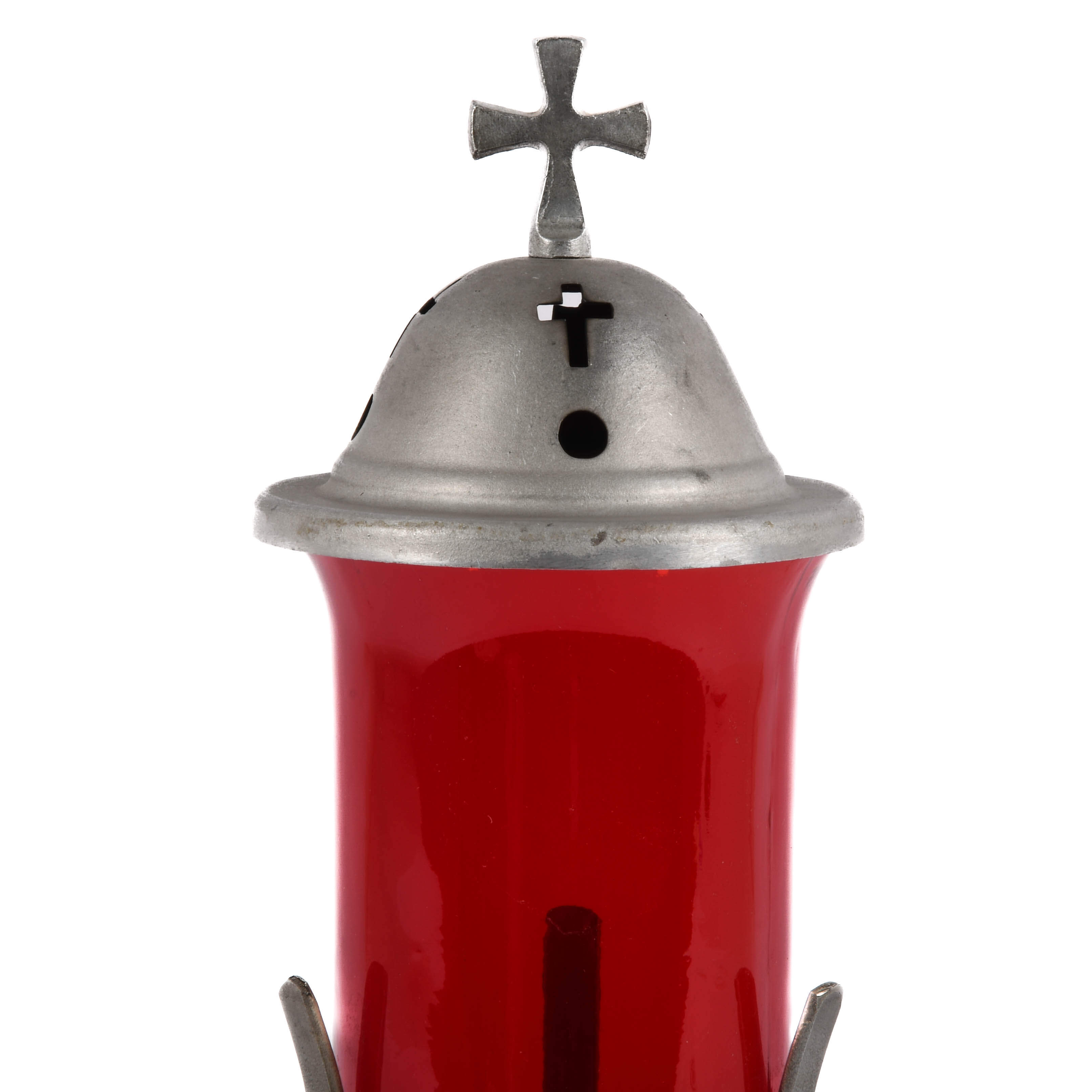 Red Glass Sanctuary Lamp-2