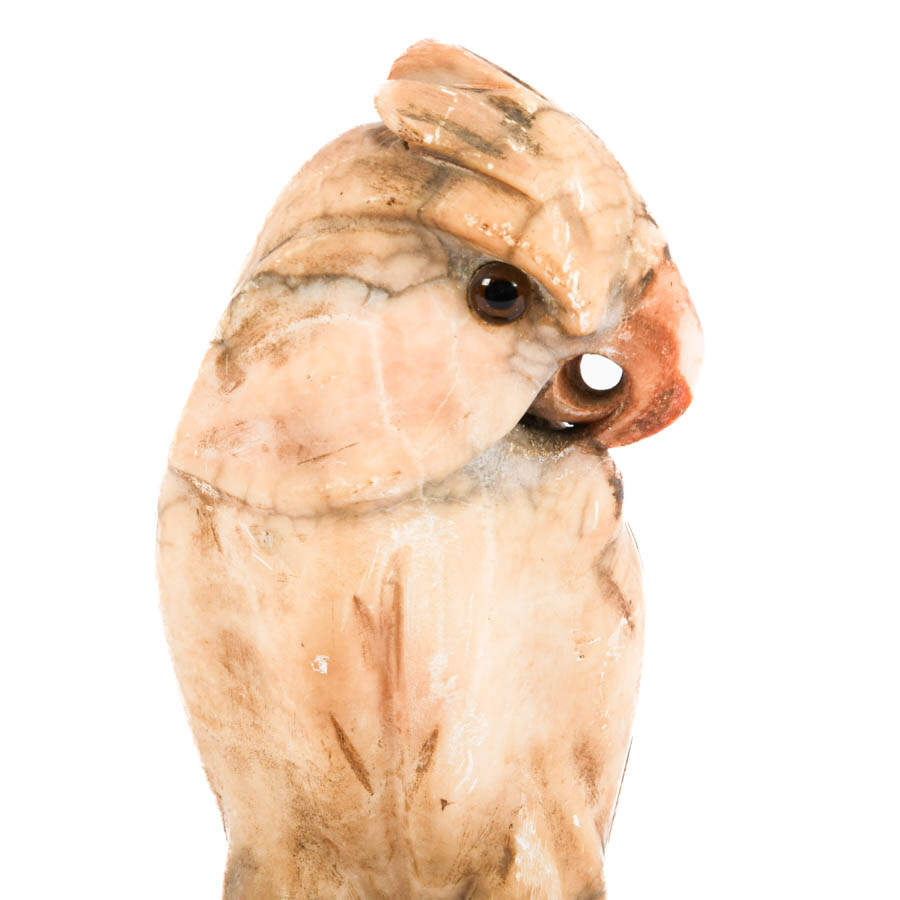 Antique Marble Figural Parrot Table Lamp-3