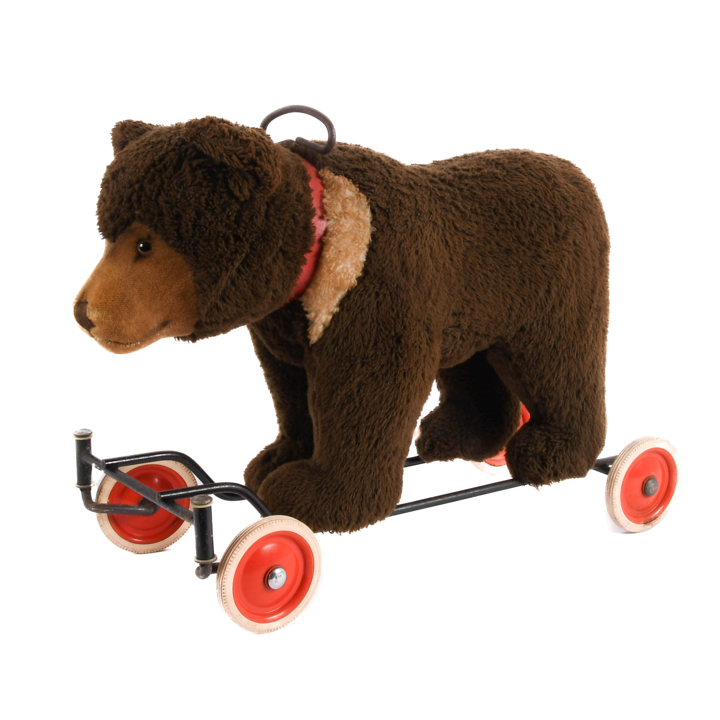 German Steiff Riding Bear Cub on Wheels-3