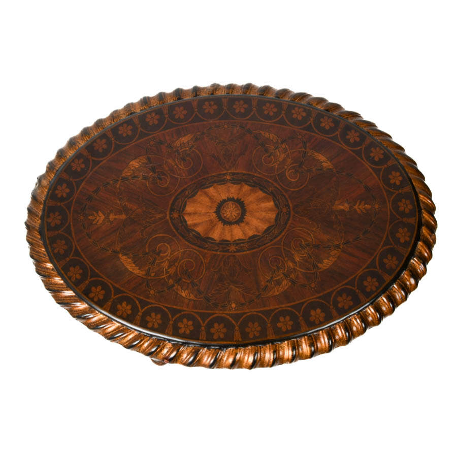 Maitland Smith-Style Oval Occasional Table-3