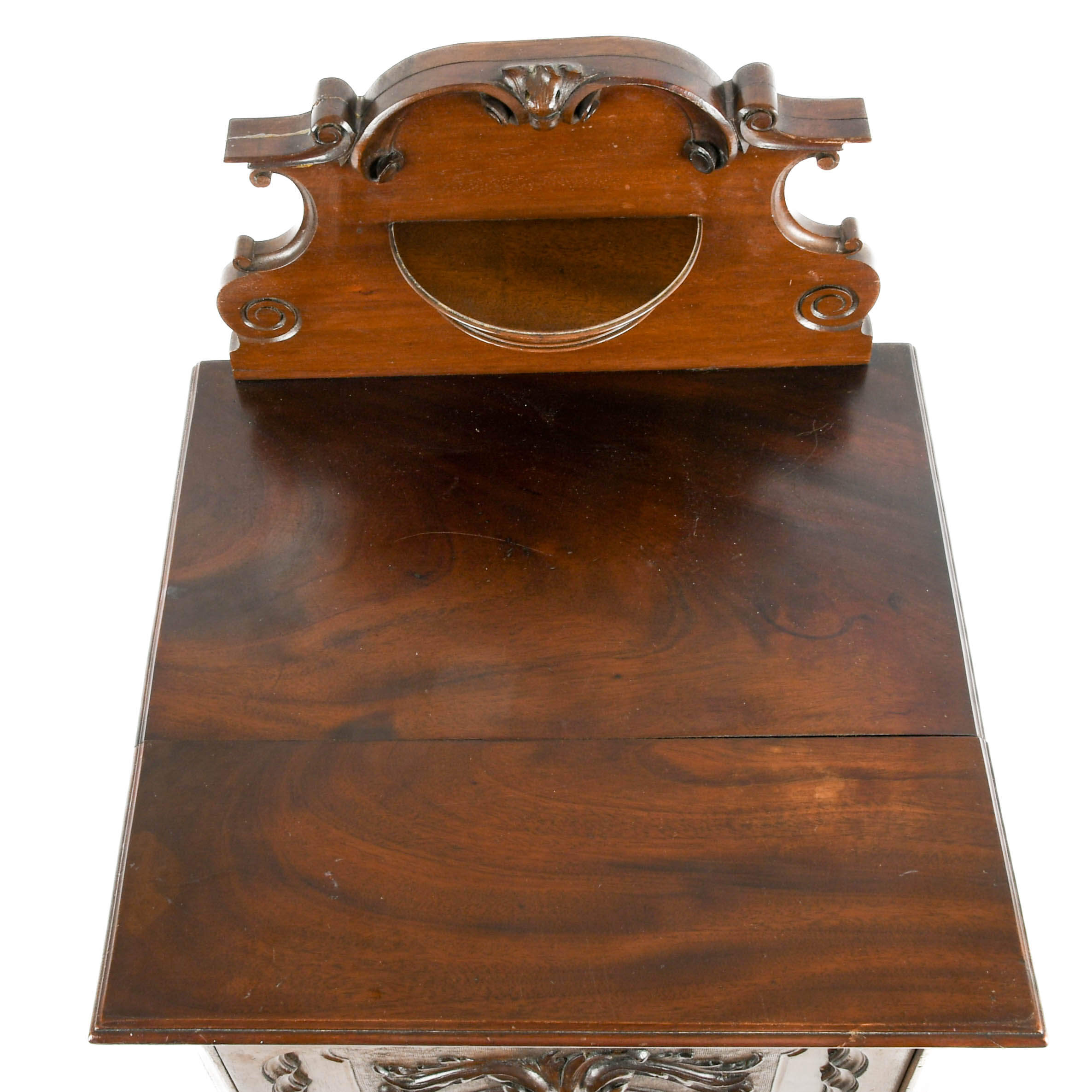 James Allen and Sons' Carved Oak Bedside Cabinet-8