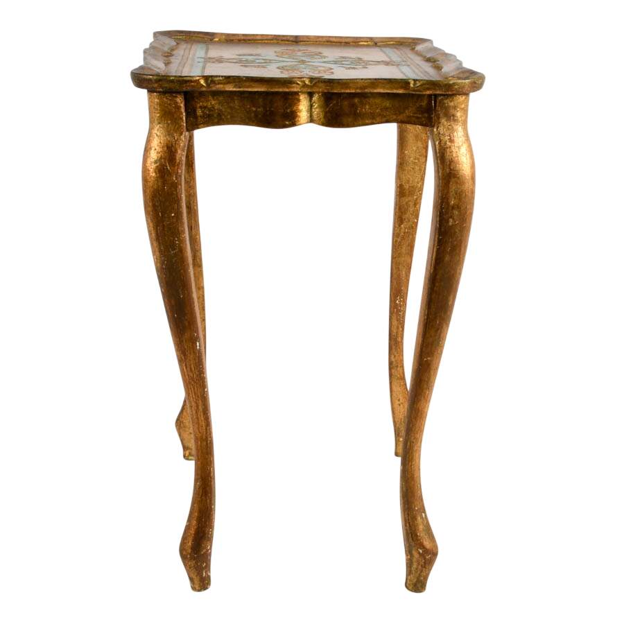 Pair of Painted Italian Wooden Nesting Tables-4