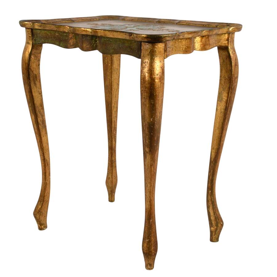Pair of Painted Italian Wooden Nesting Tables-3