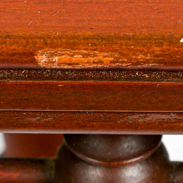 Antique R.J. Horner Cherry Wood Twist Leg Claw Foot Table-8