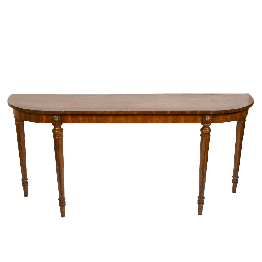Vintage Demilune Console Table-1