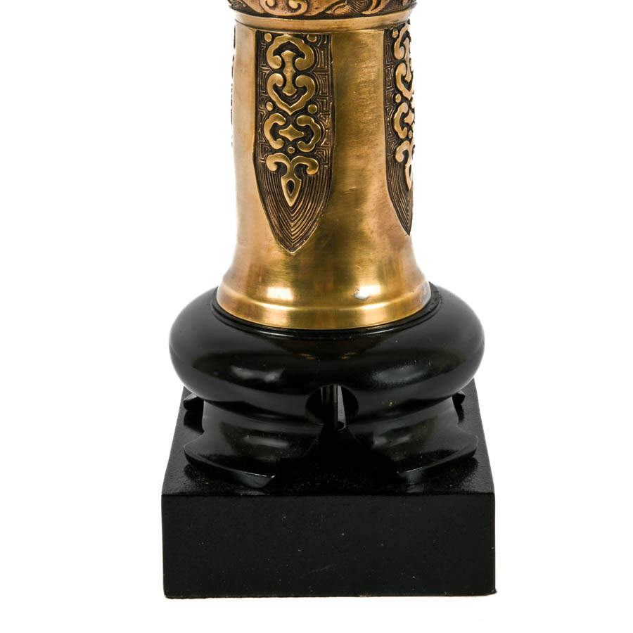 Chinoiserie Brass Table Lamp-4