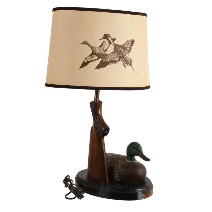 Mid-Century Duck Hunting Table Lamp-4