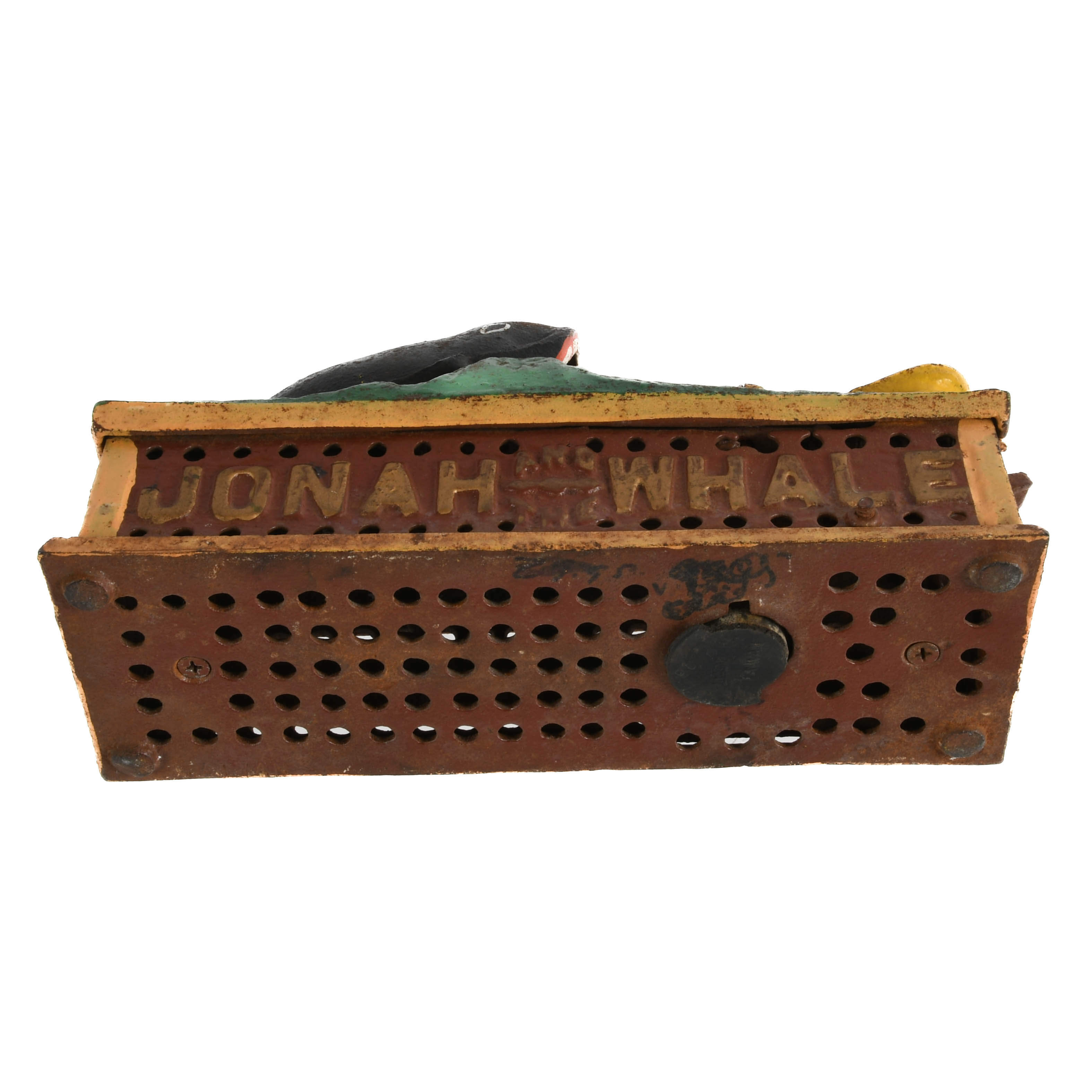 Jonah and the Whale Cast Iron Bank After the Shepard Hardware Co. Design-7