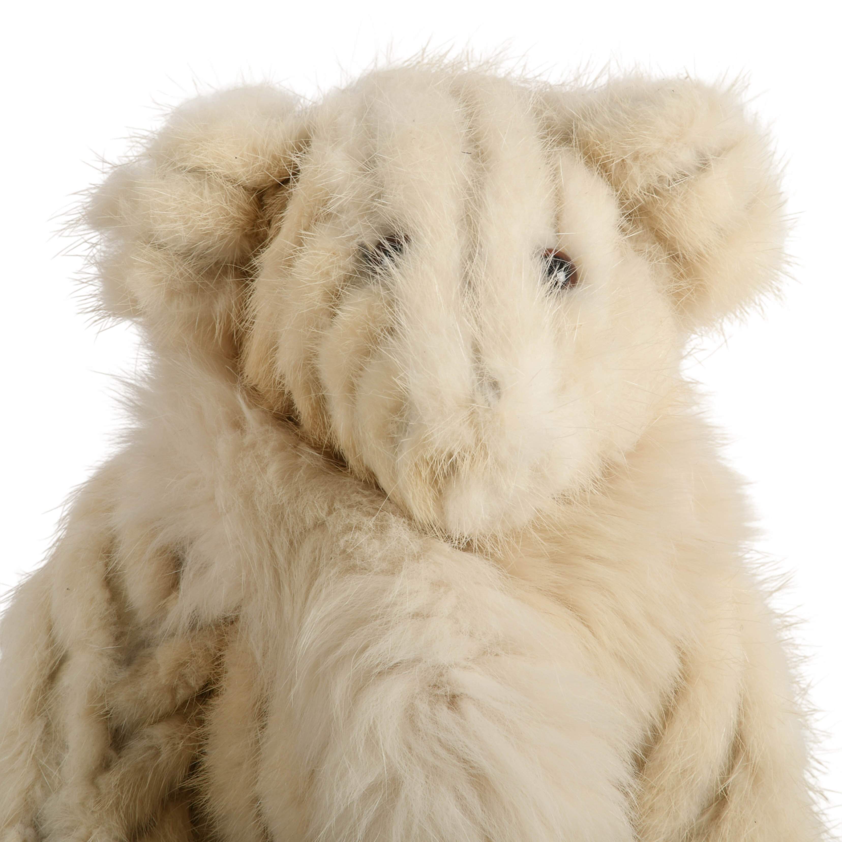 Rabbit Fur Stuffed Teddy Bear-2