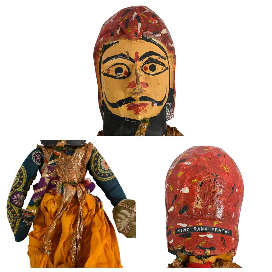 Set of Five Traditional Indian Folk Rajasthani Marionette Puppets-7