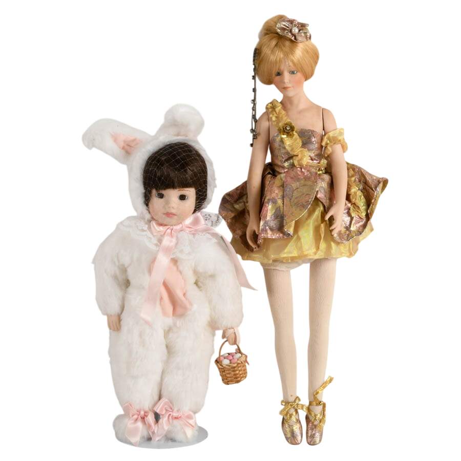 Pair of Porcelain Dolls-1